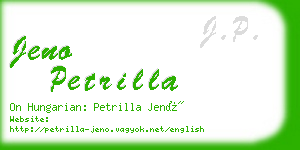 jeno petrilla business card